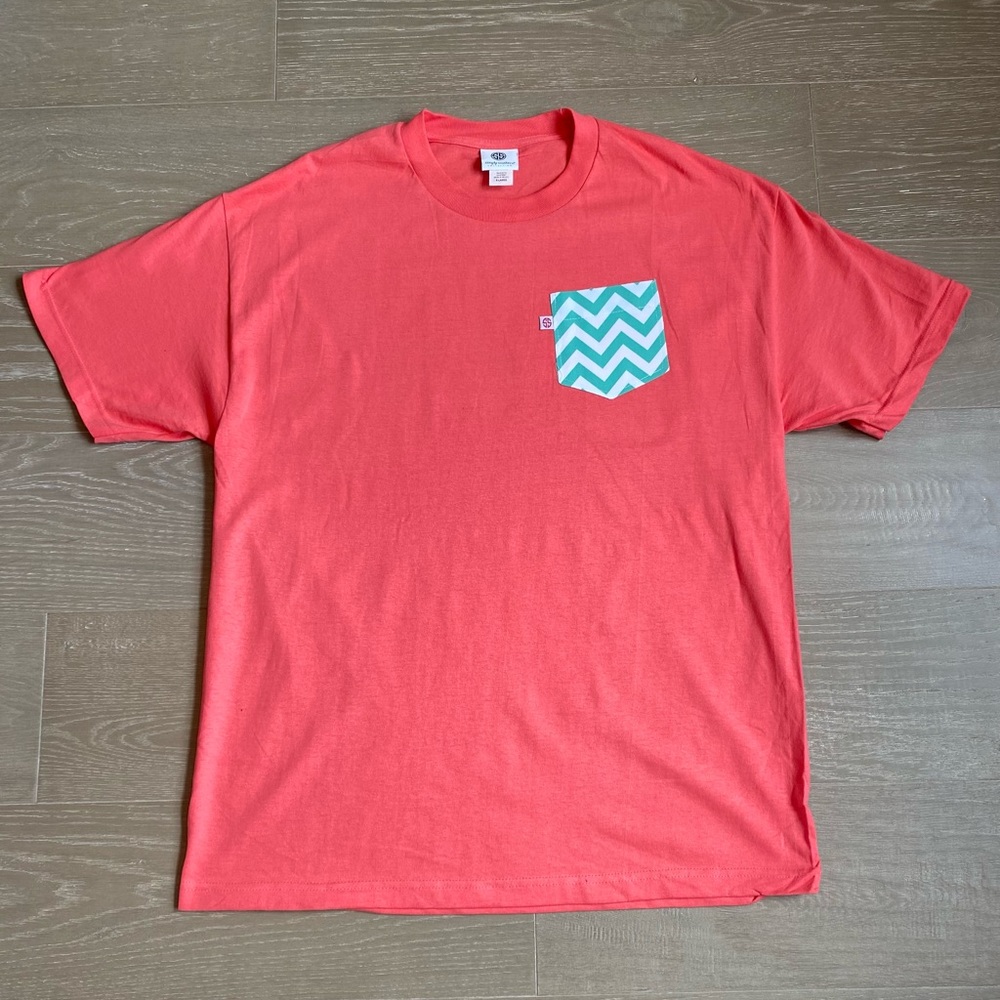 Women’s Simply Southern Chevron Pocket Shirt, Adult XL